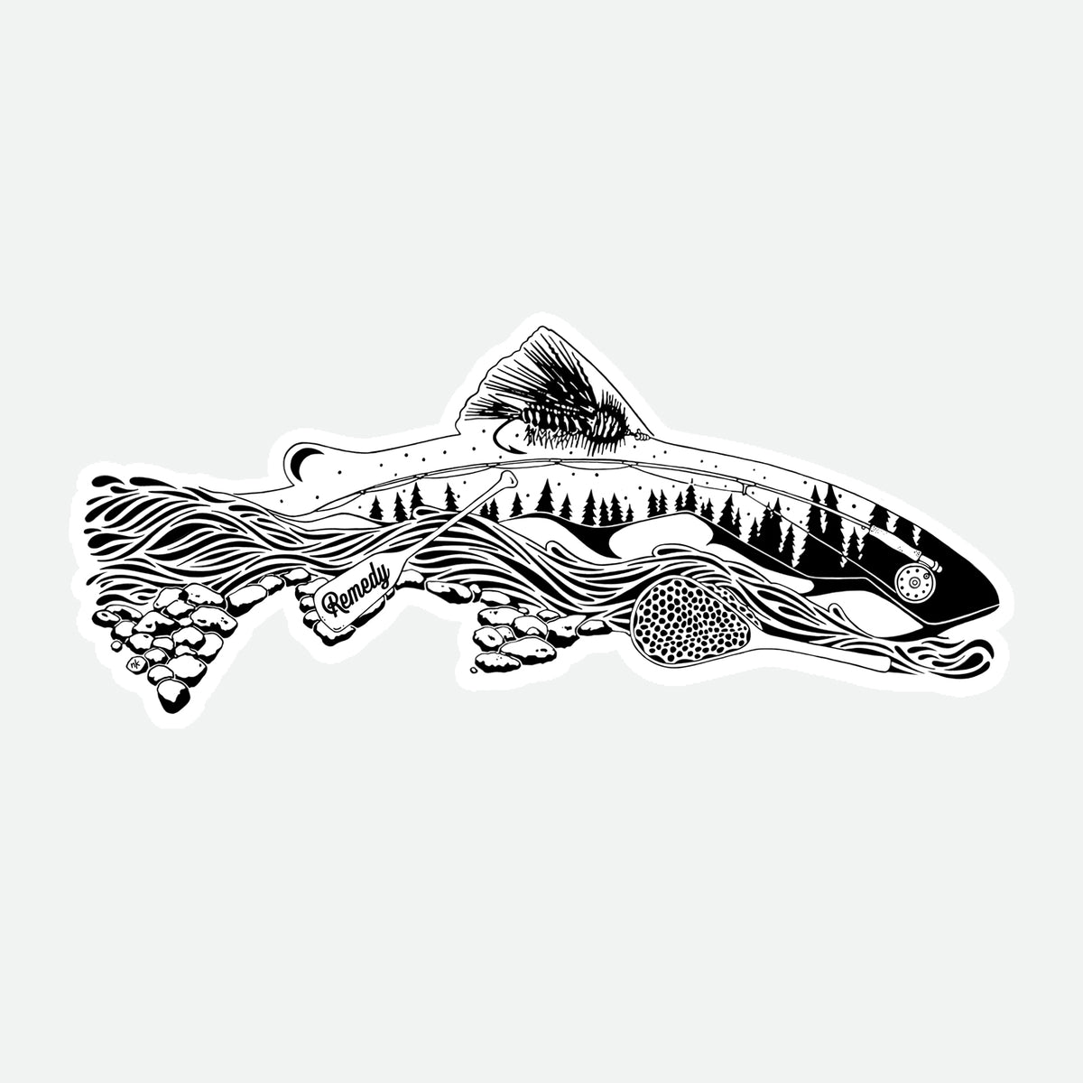 Pike Fly Fishing Decal