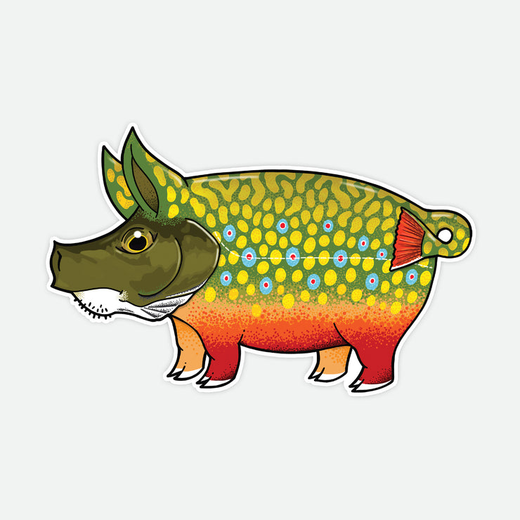 Brook Trout Pig Decal