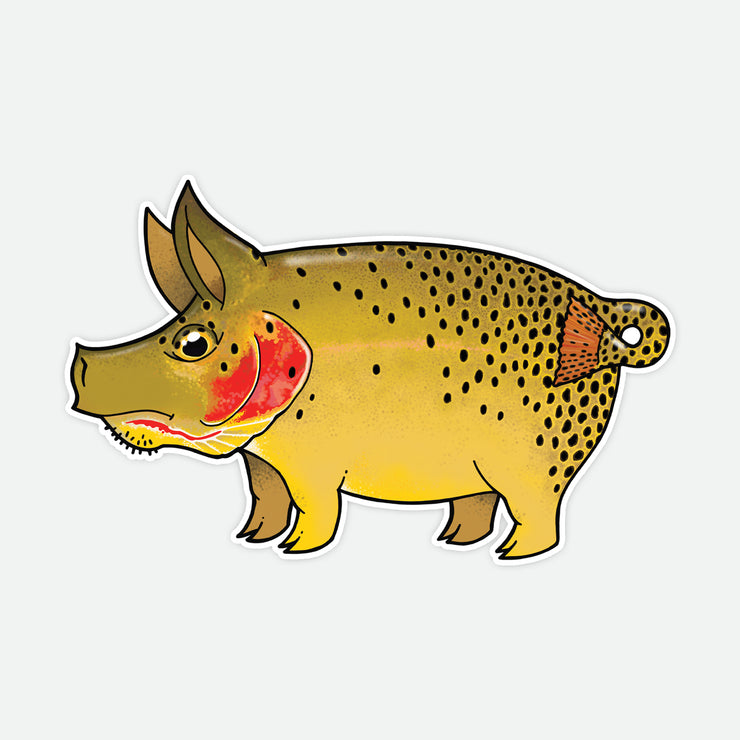 Cutthroat Trout Pig Decal