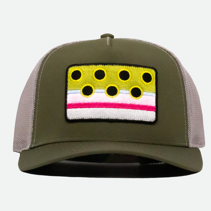 Rainbow Trout Hat | Fishing Hat | Remedy Provisions Big Noggin / Olive/Steel