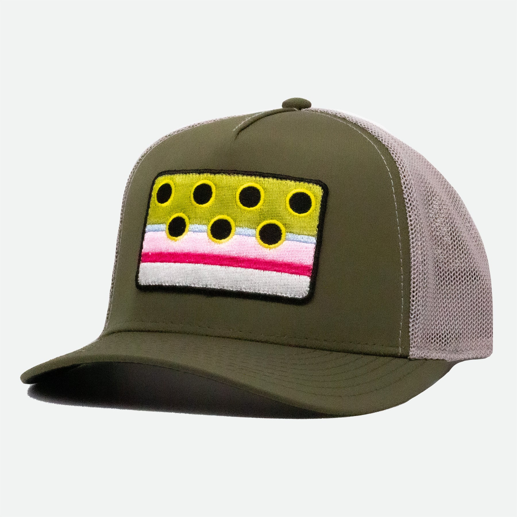 Rainbow Trout Hat | Fishing Hat | Remedy Provisions Regular / Charcoal UV Lite