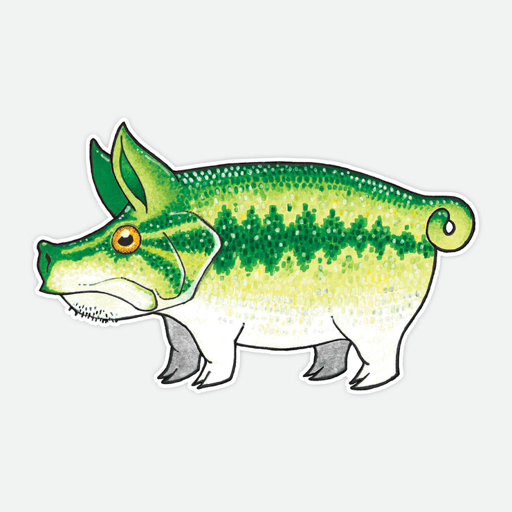 Pig Largemouth Bass Decal