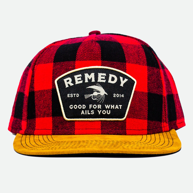 Front view of the Buffalo Flannel Remedy Hat
