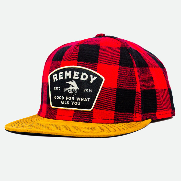 Side view of the Buffalo Flannel Remedy Hat