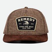 Front view of the tweed Remedy Hat