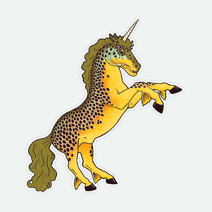 Brown Trout Unicorn Decal